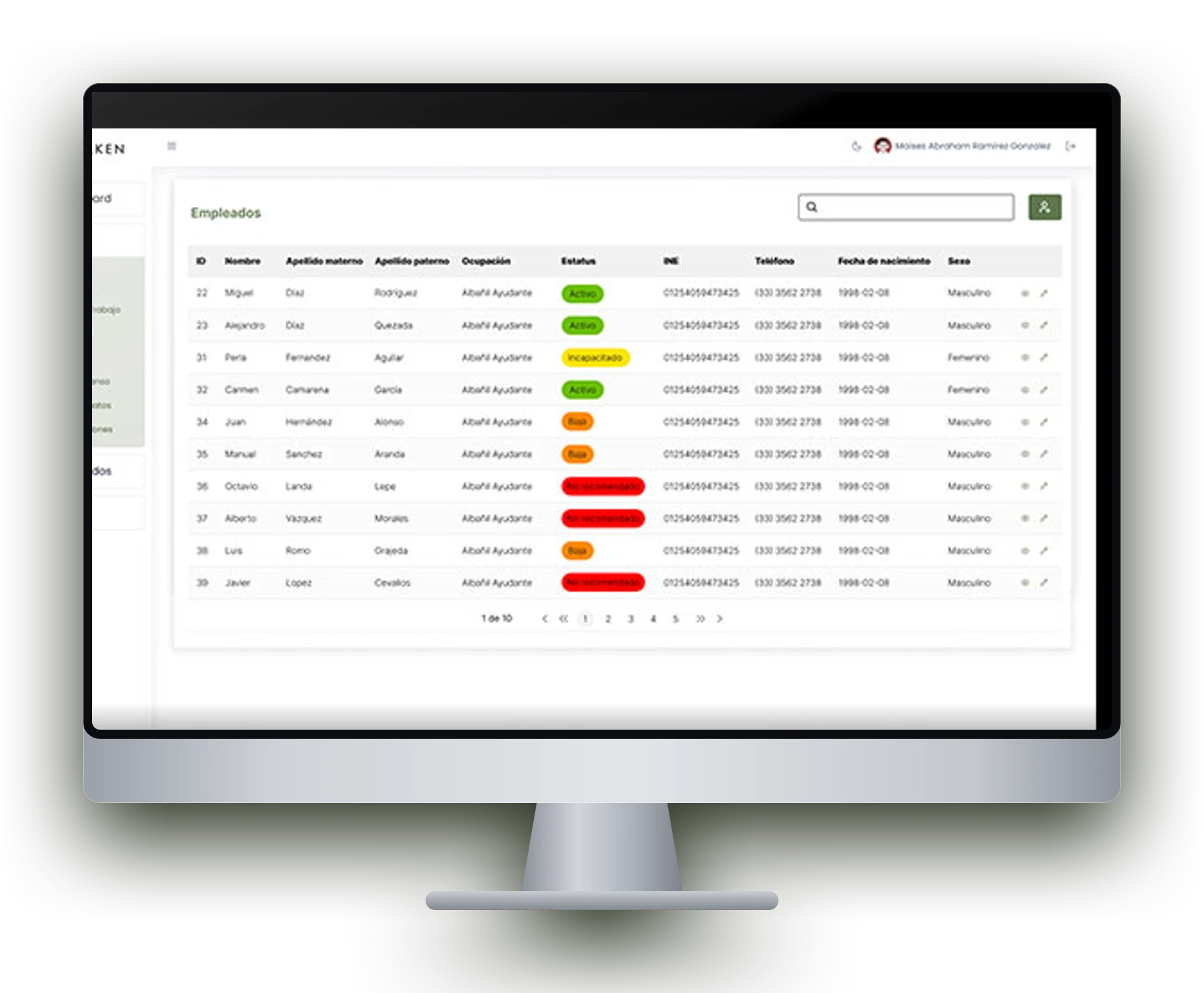 Otra pantalla del proyecto de Balken