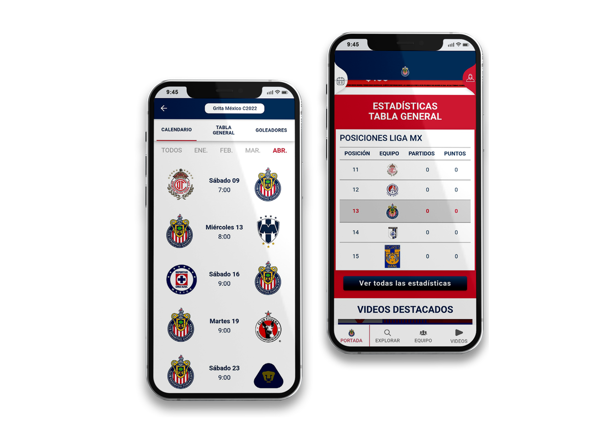 Proyecto desarrollado para Chivas