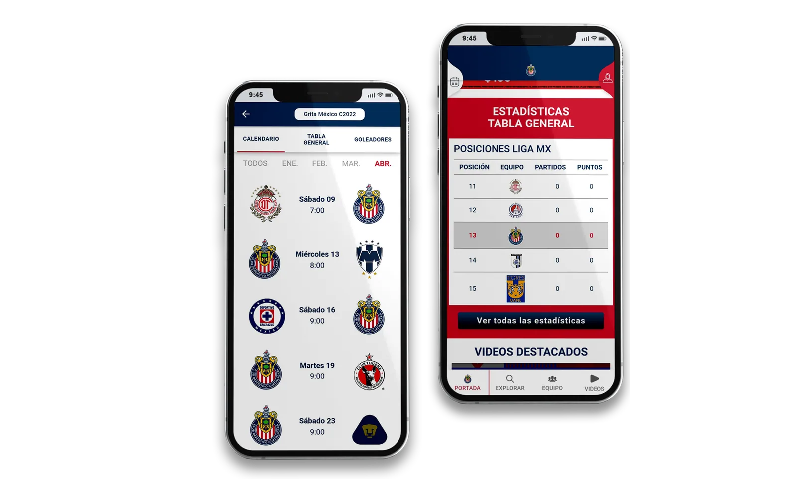 Proyecto desarrollado para Chivas