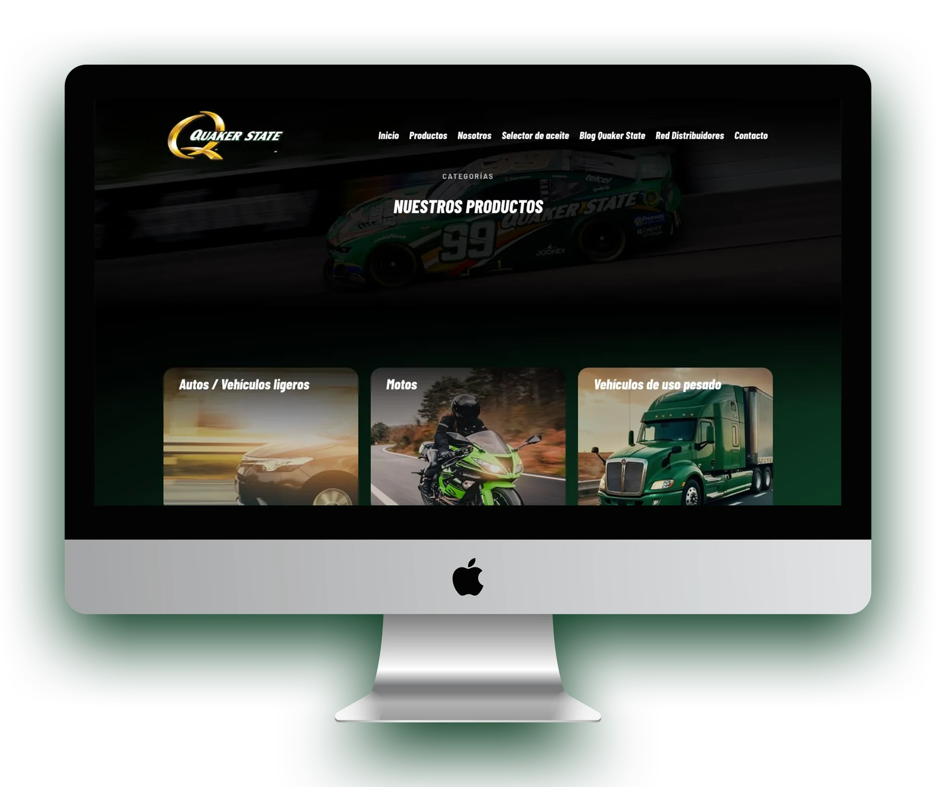 Otra pantalla del proyecto de Quaker State