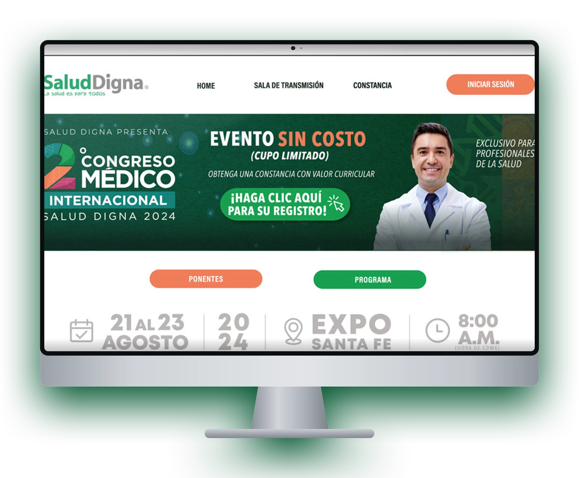 Otra pantalla del proyecto de Salud Digna